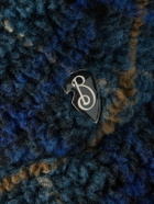 Burberry - Logo-Appliquéd Checked Wool-Blend Fleece Bucket Hat - Blue
