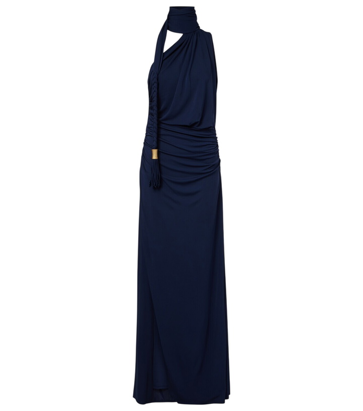 Photo: Simkhai Moira draped scarf-detail jersey gown