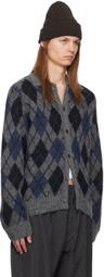 OUR LEGACY Gray & Navy Evening Cardigan