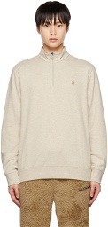 Polo Ralph Lauren Beige Half-Zip Sweatshirt