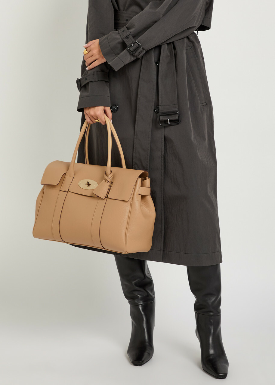Mulberry Bayswater Small Grained Leather Shoulder bag - Beige - One Size