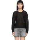 Saint Laurent Black Sequin Sweater