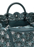 Rabanne Disc-embellished Raffia Tote - Denim - One Size