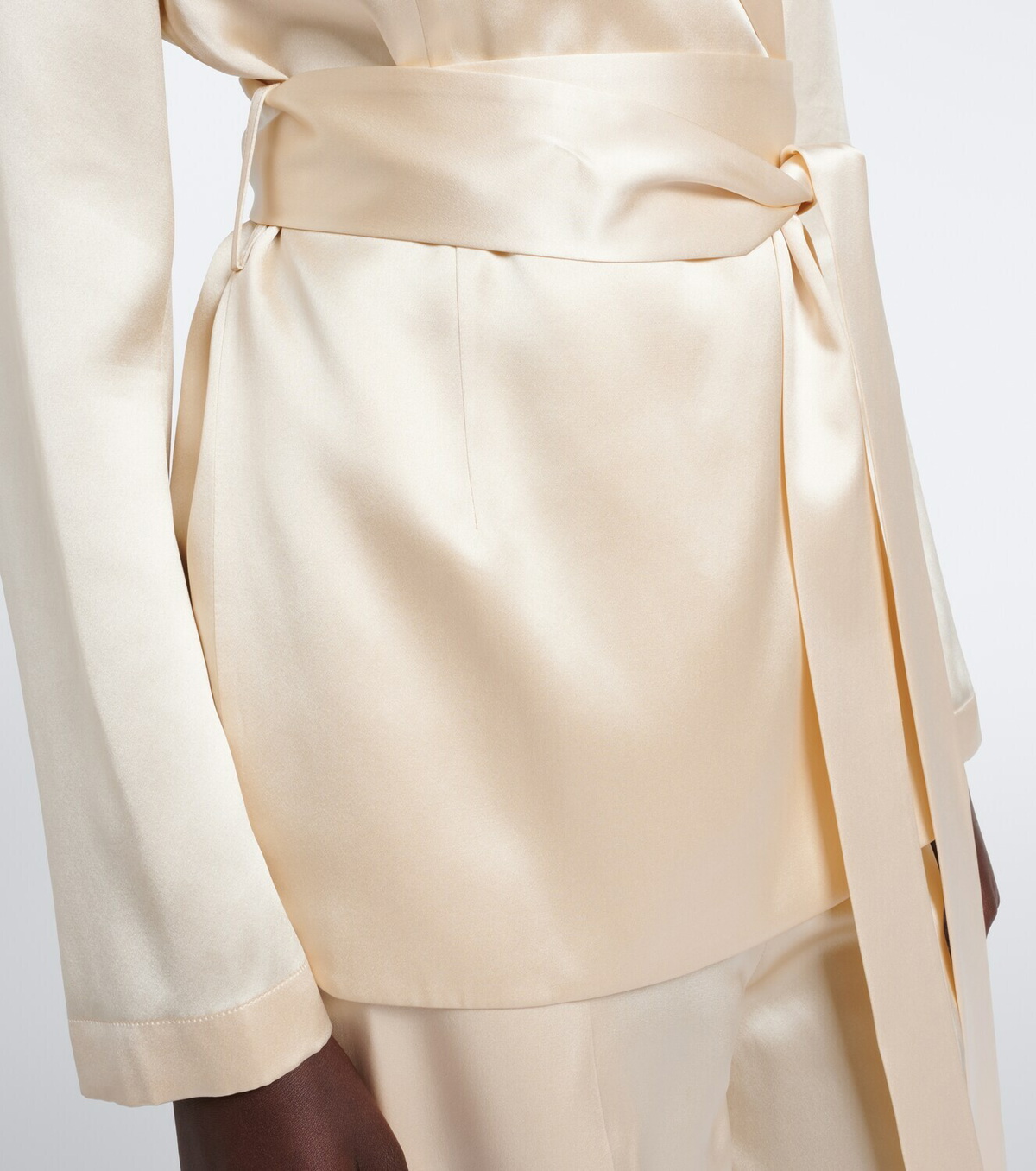 Joseph Archer belted silk satin jacket