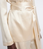 Joseph Archer belted silk satin jacket