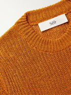 SÉFR - Leth Linen-Blend Sweater - Orange