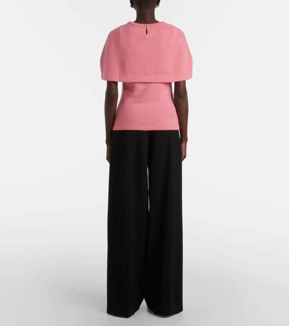 Carolina Herrera Caped wool and cashmere top