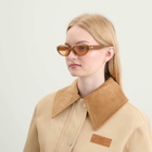 Le Specs Le Bijou Sunglasses in Toffee/Mustard Mono 