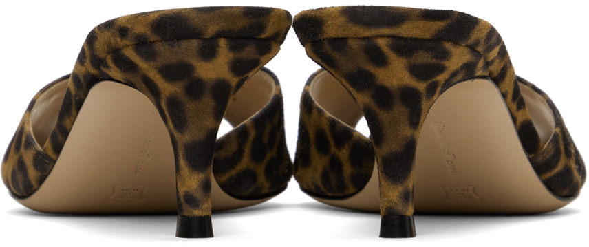 Gianvito Rossi SSENSE Exclusive Brown Elle 55 Mules