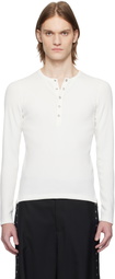 Karmuel Young White Second Skin Henley