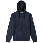 Stone Island Men's Garment Dyed Zip Through Hoody in Navy