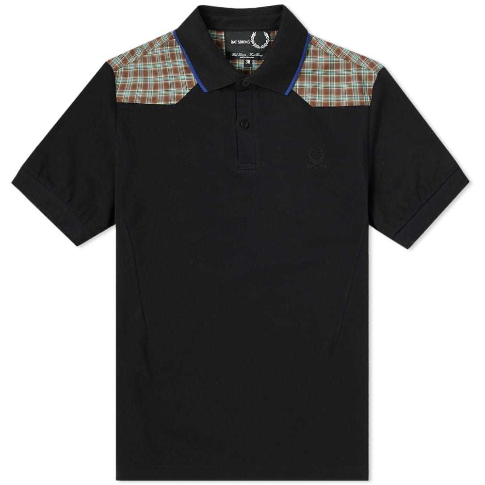 Fred Perry x Raf Simons Check Shoulder Polo Black Fred Perry x Raf