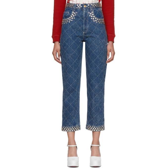 Photo: Gucci Blue Crystal Pocket Jeans