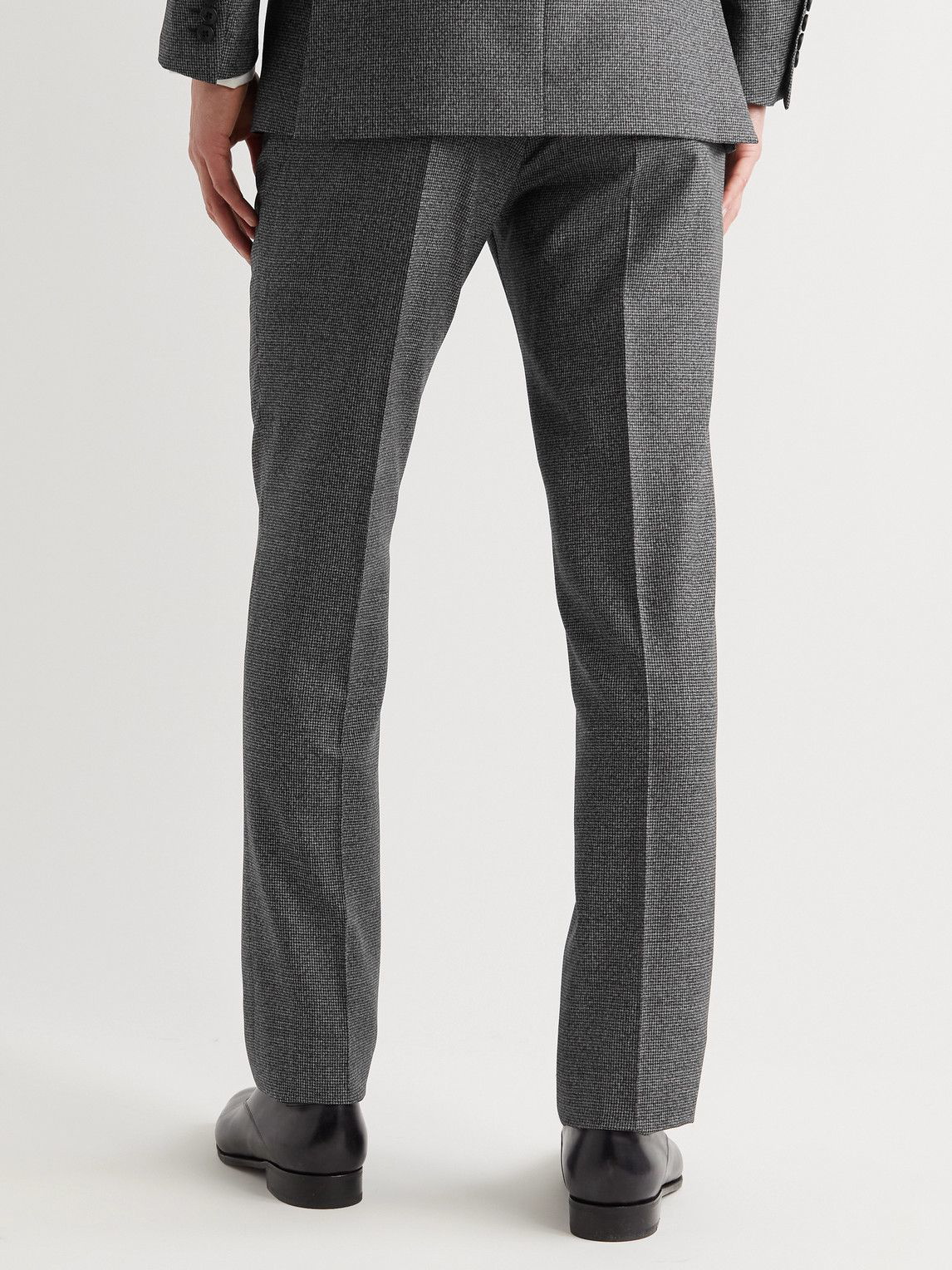 KINGSMAN Eggsy's Black Wool and Mohair-Blend Tuxedo Trousers for
