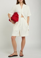 Delos Lazarus Textured Woven Shorts White