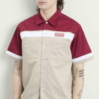 ICECREAM Men's Parlor Work Shirt in Beige/Red
