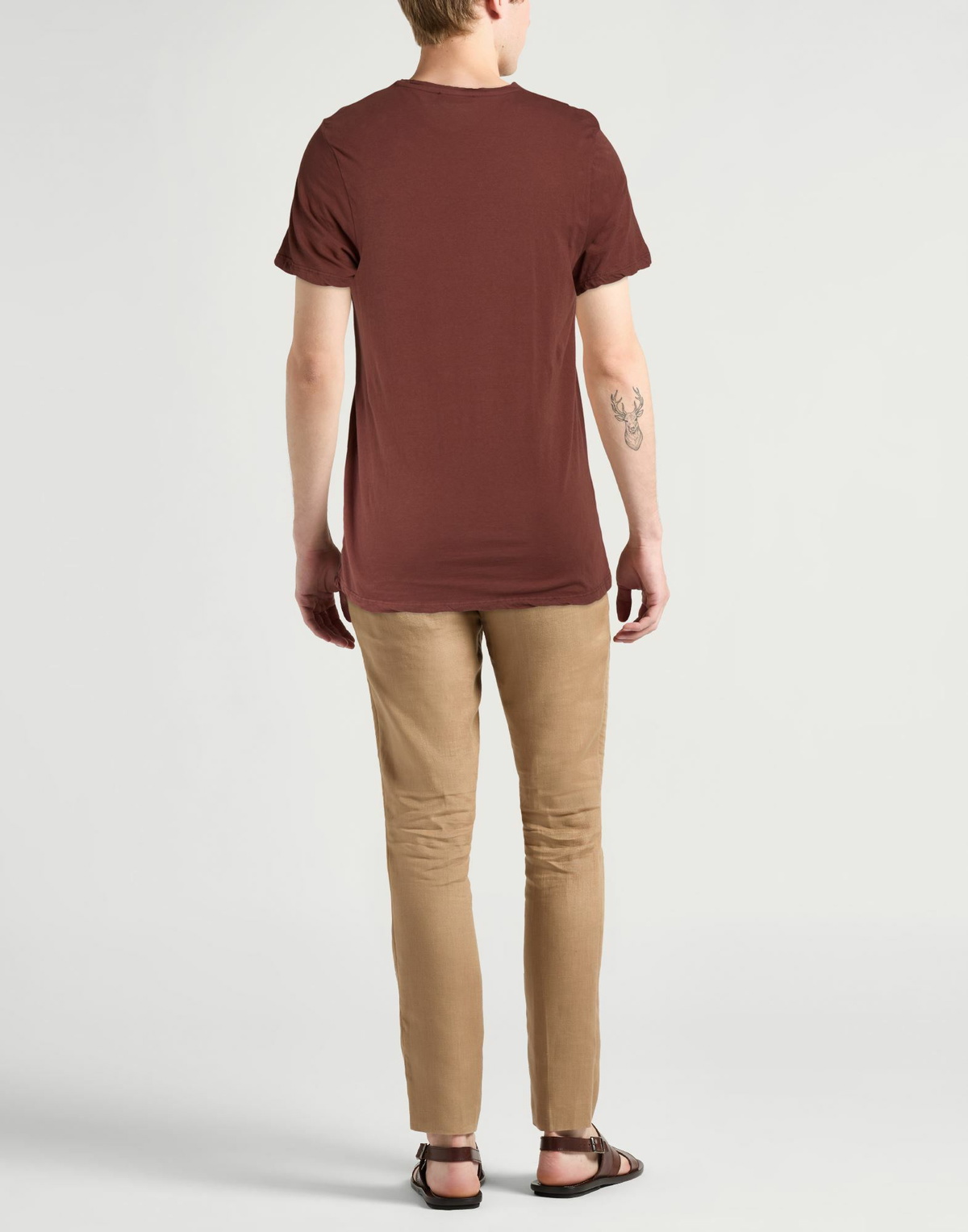 Crossley Mens T-shirt Chocolate in Brown
