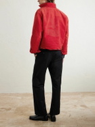 Cherry Los Angeles - Sun Faded Padded Denim Chore Jacket - Red