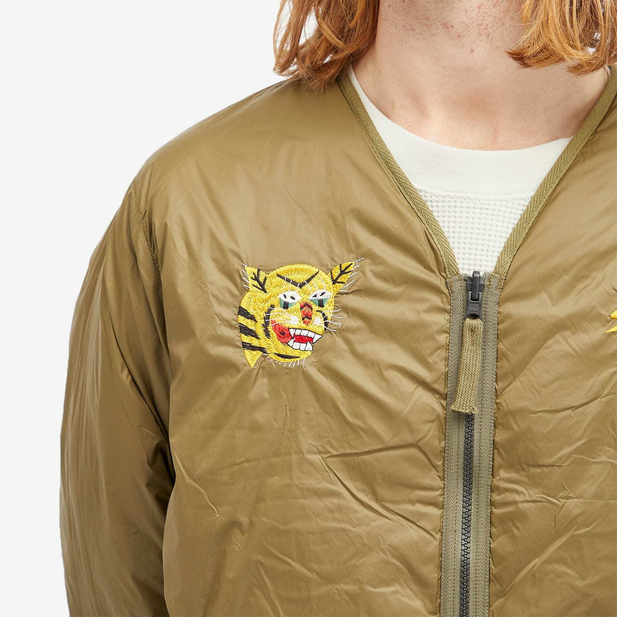 Taion Men's Reversible Vetjan Down Jacket in Olive Taion Extra
