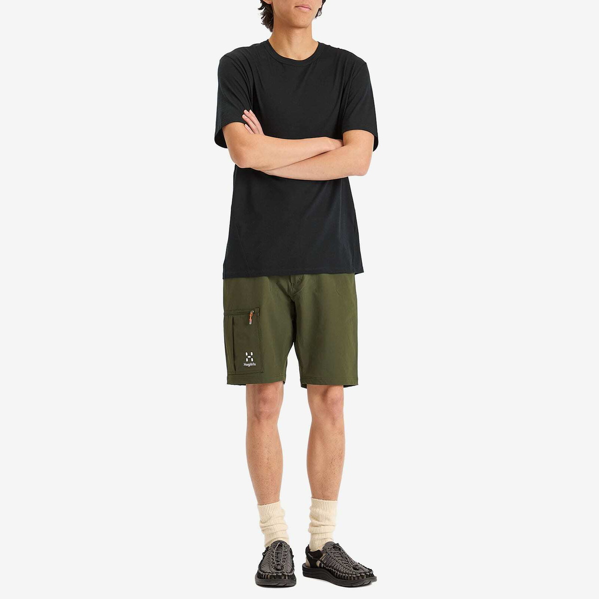 Haglöfs Men's Lizard Softshell Shorts in Seaweed Green