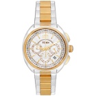 Fendi Silver and Gold Momento Fendi Chronograph Watch