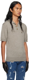 Vivienne Westwood Gray Embroidered Polo