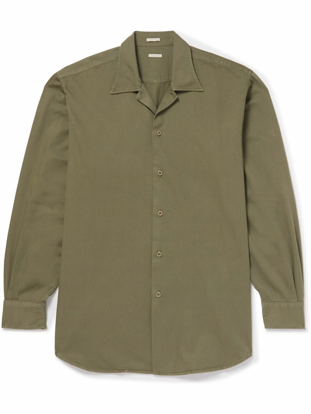 Photo: Massimo Alba - Cotton-Gabardine Shirt - Green