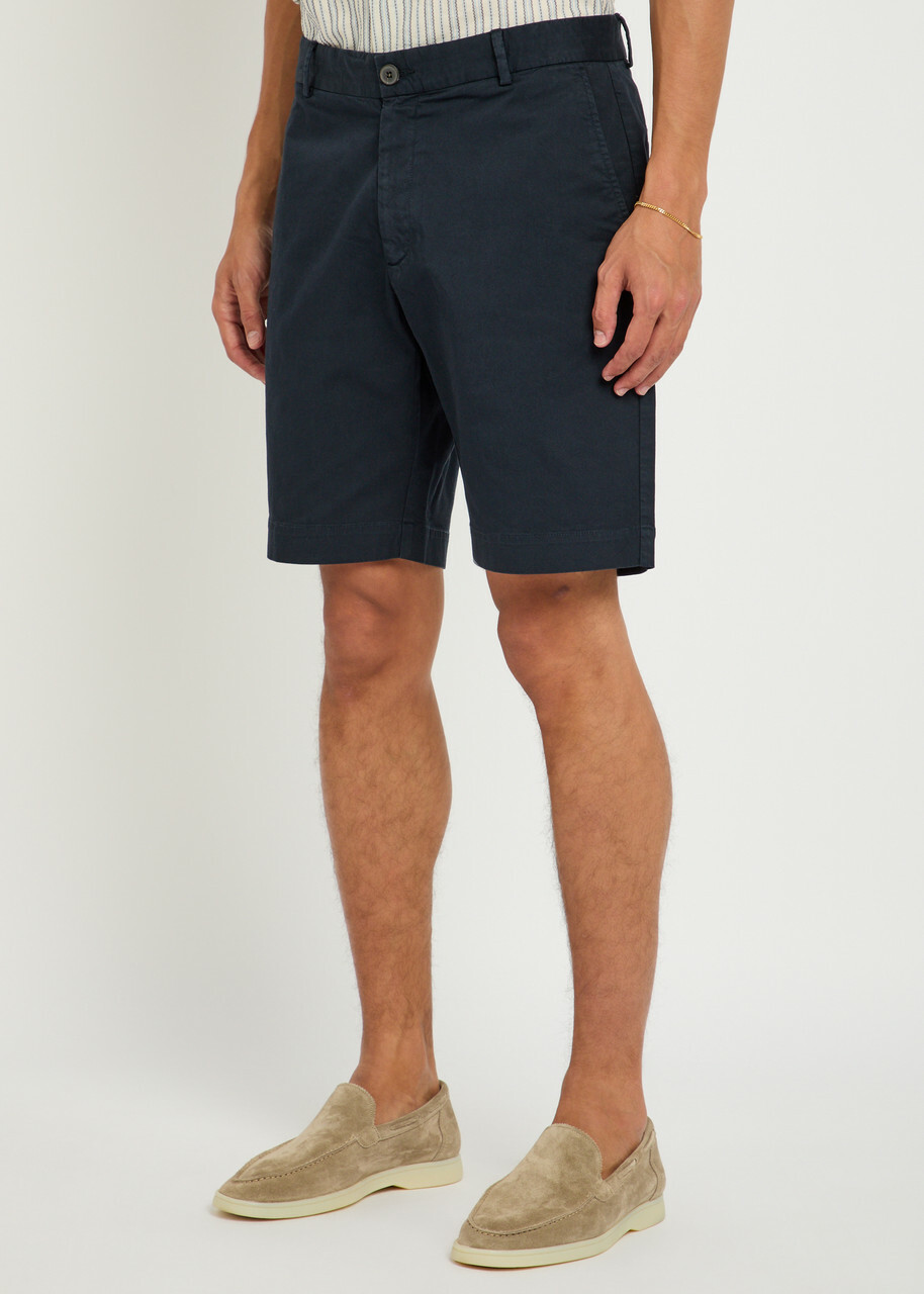 Sunspel Stretch-cotton Shorts Navy