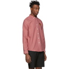 AMI Alexandre Mattiussi Red and White Smiley Edition Oxford Shirt