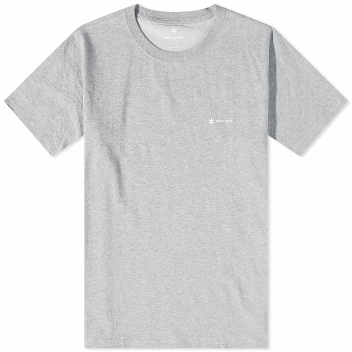 Photo: Snow Peak Men's Logo T-Shirt in Medium Grey