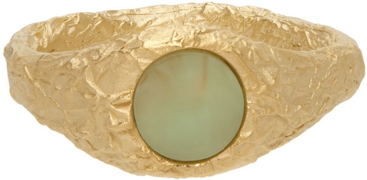Photo: Completedworks SSENSE Exclusive Gold Crumple Ring