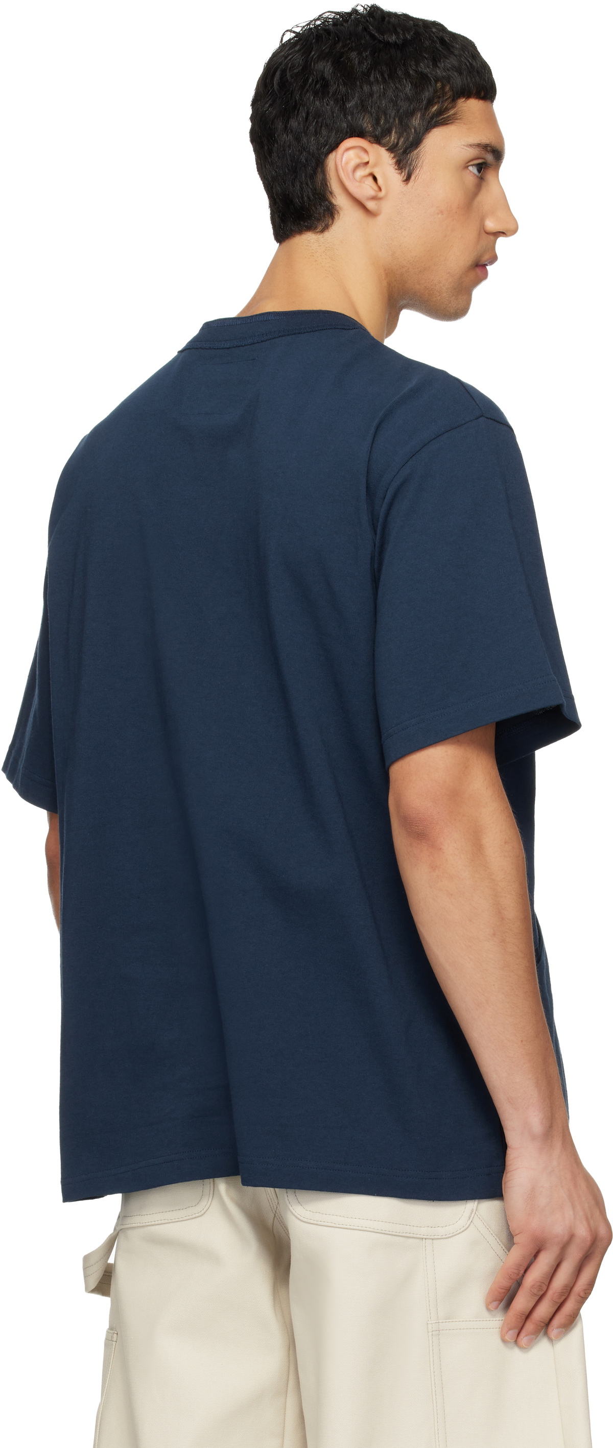 sacai Navy Carhartt WIP Edition Cotton Jersey T-shirt Sacai