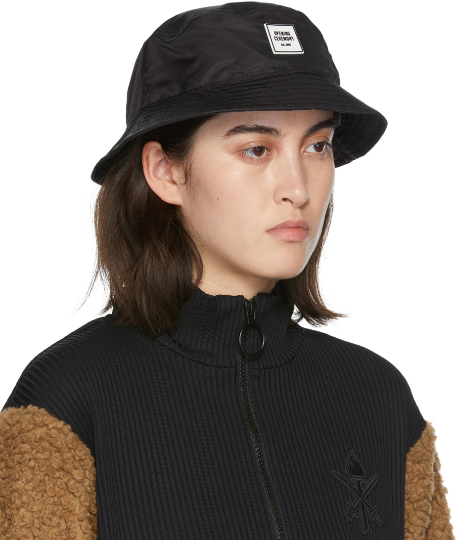 Opening Ceremony Black Box Logo Bucket Hat Opening Ceremony