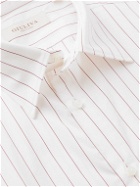 Giuliva Heritage - Taddeo Striped Cotton-Poplin Half-Placket Shirt - White