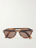 TOM FORD - Icon Double-Bridge Aviator-Style Acetate Sunglasses - Brown