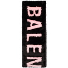 Balenciaga Black and Pink Faux-Fur Giant Scarf