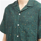Portuguese Flannel Men's Paisley Jacquard Vacation Shirt in Green