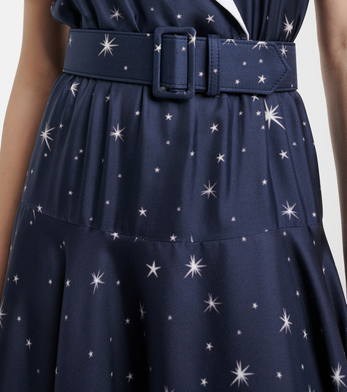 Rodarte Printed silk twill midi dress