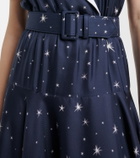 Rodarte Printed silk twill midi dress