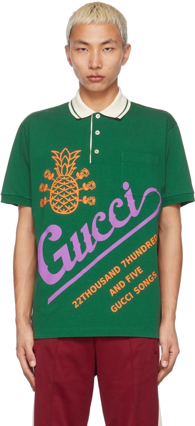 Gucci Green Musixmatch Edition '22,705' Polo T-Shirt Gucci