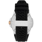 Versace Silver and Black Chain Reaction Watch