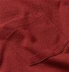 Sunspel - Riviera Slim-Fit Cotton-Mesh Polo Shirt - Men - Red