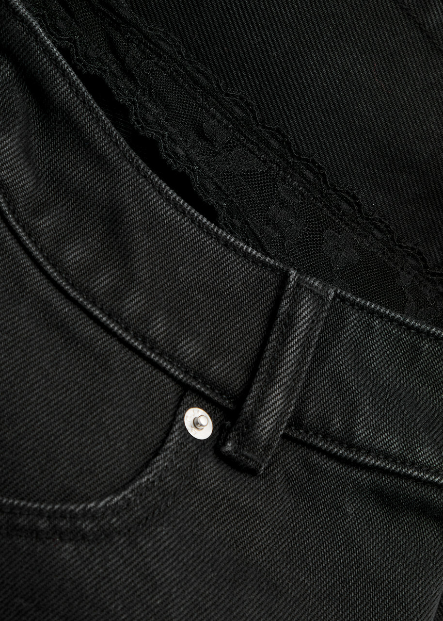 Alexanderwang.t Underwear-effect Denim Mini Skirt Black