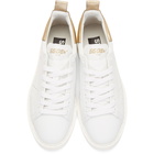 Golden Goose White and Gold Starter Sneakers