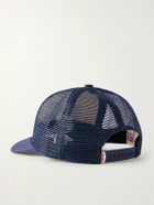 Cherry Los Angeles - 6 Star Logo-Embroidered Studded Canvas and Mesh Trucker Cap