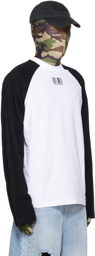 VTMNTS White & Black Barcode Long Sleeve T-Shirt