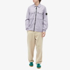 Stone Island Men's Garment Dyed Two Pocket Zip Overshirt in Lavender
