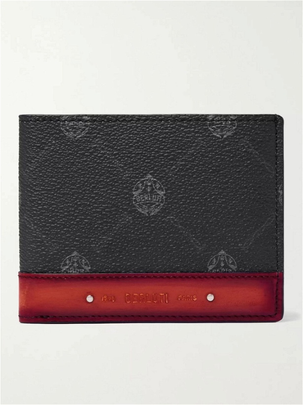 Photo: Berluti - Excursion Signature Logo-Print Canvas and Leather Billfold Wallet