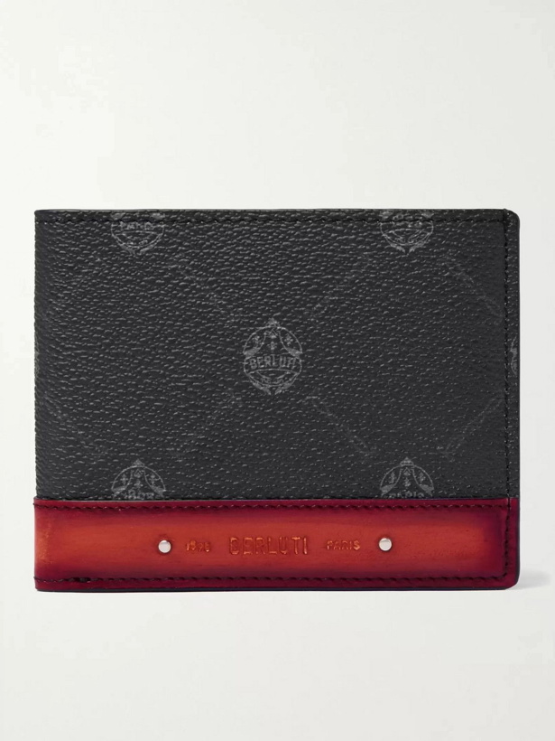 Photo: Berluti - Excursion Signature Logo-Print Canvas and Leather Billfold Wallet