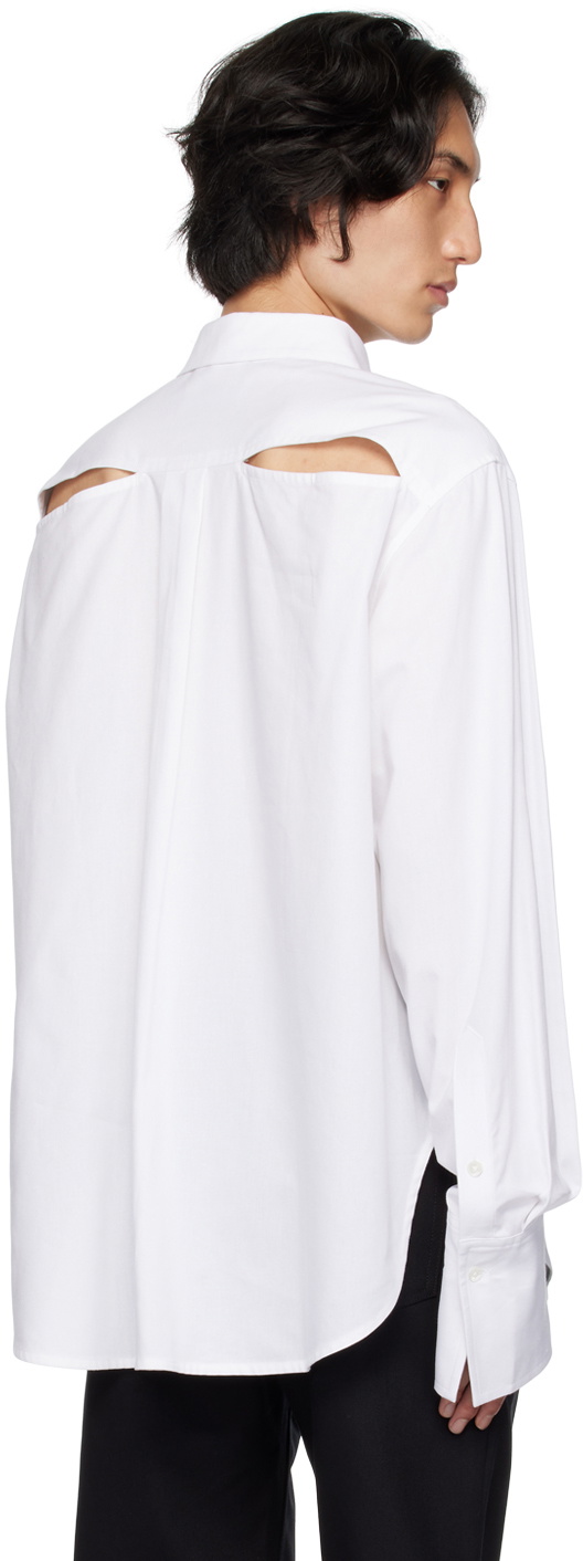 K.NGSLEY White Spliced Sinder Shirt